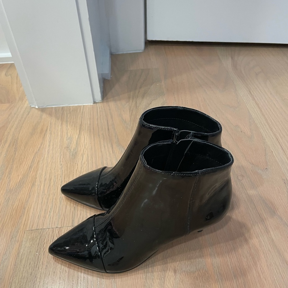 Sam Edelman patent black boots - never used